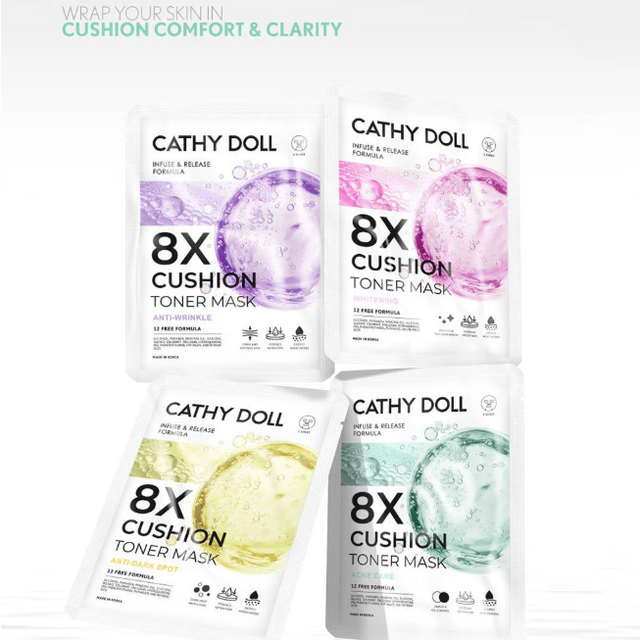 Cathy Doll - 8X Cushion Toner Mask Acne Care 25g. (Pack of 6)