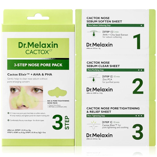 Dr.Melaxin - Cactox 3-Step Nose Pore Pack (3 Sheets)