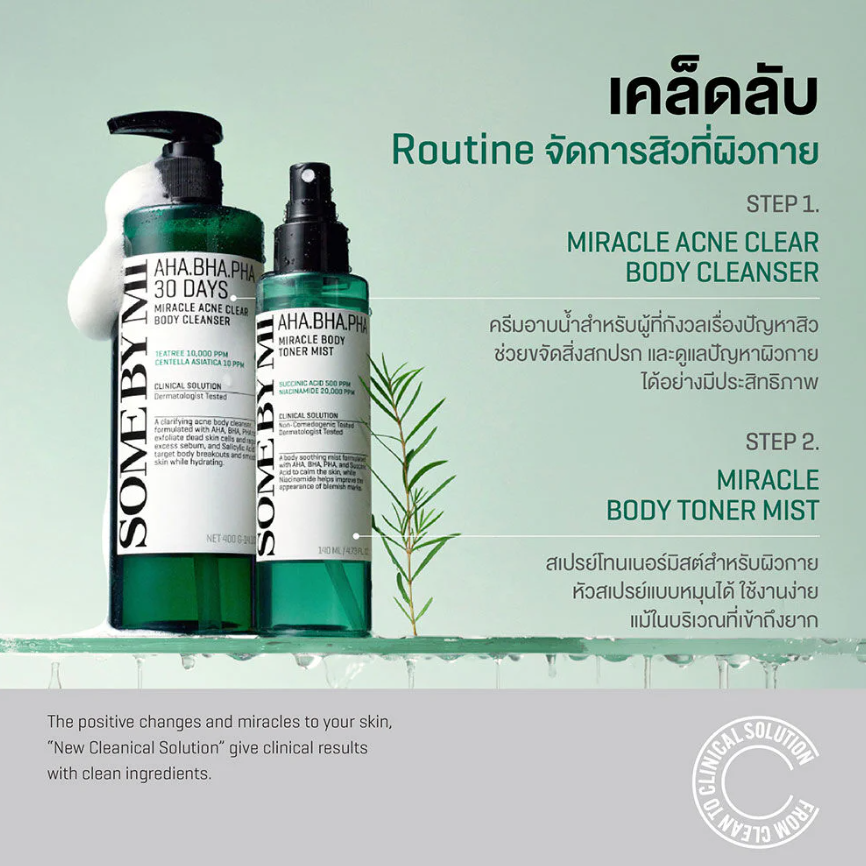SOME BY MI - AHA-BHA-PHA Miracle Body Toner Mist 140ml.
