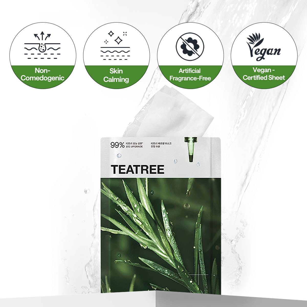 Mediheal - Teatree Essential Mask Calming Moisture 24ml. (Pack of 4)