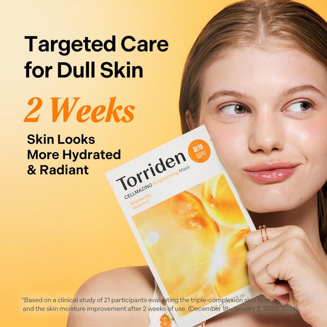Torriden - Cellmazing Brightening Mask with Vitamin C 26ml. (Pack of 6)