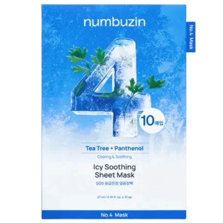 Numbuzin - No.4 Icy Soothing Sheet Mask 27ml. (Pack of 6)