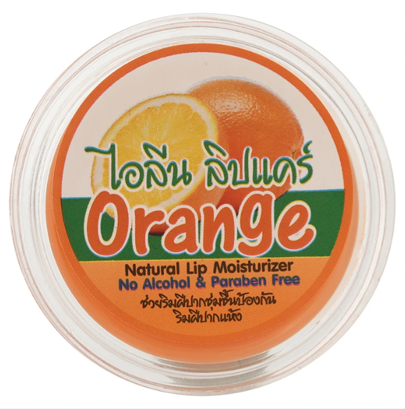 iLene - Orange Natural Lip Care Balm Moisturiser 10g. (Pack of 8)