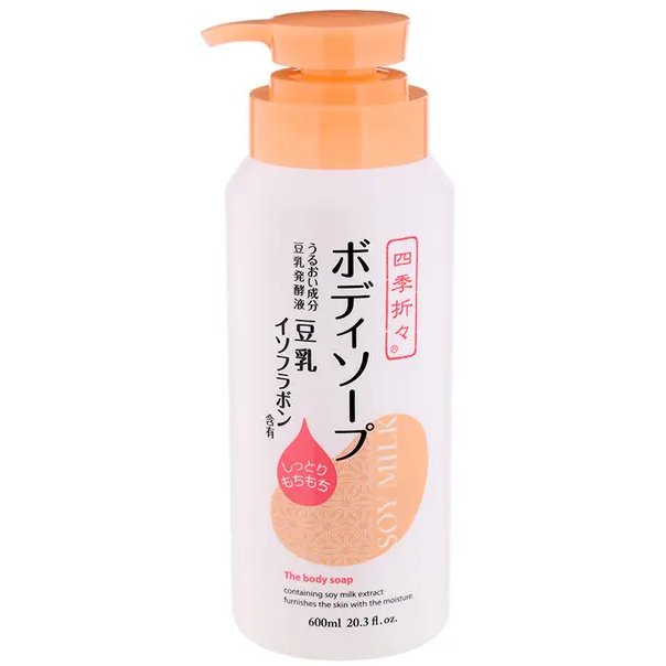 Kumano Yushi - Shiki Oriori Soy Milk Body Soap 600ml.