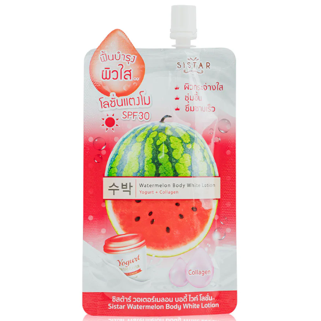 Sistar - Watermelon Body White Lotion 40g. (Pack of 6)