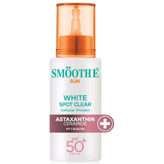 Smooth E - Sun White Spot Clear Cellular Protect Astaxanthin Ceramide Vit C & Gluta SPF 50+ PA++++ 30g.