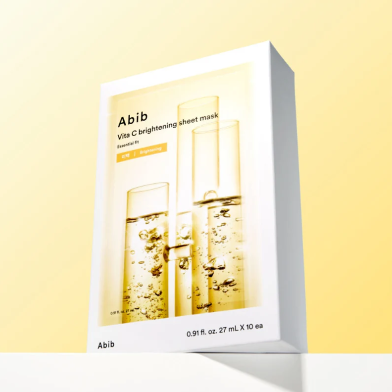 Abib - Essential Fit, Vita C Brightening Sheet Face Mask 27ml. (Pack of 3)