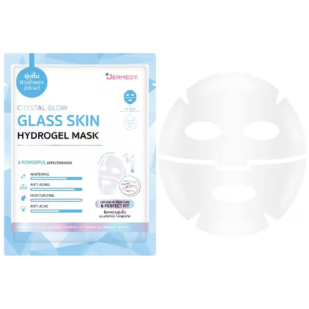Dermedy - Crystal Glow Glass Skin Hydrogel Mask 16g. (Pack of 3)