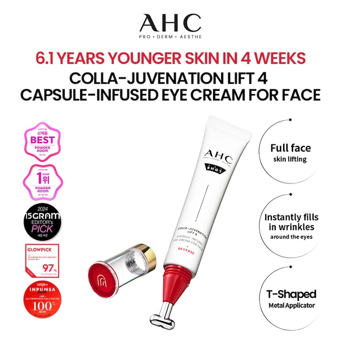 AHC - Pro Shot Colla-Juvenation Lift 4 Capsule-Infused Eye Cream For Face 30ml.