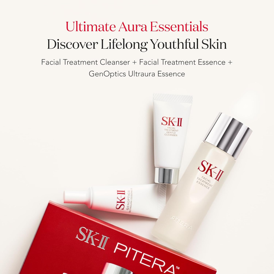 SK-II - Bundle: 1x Genoptics Infinitaura Essence 10ml. + 1x Facial Treatment Essence 75ml. + 1x Facial Treatment Gentle Cleanser 20g.