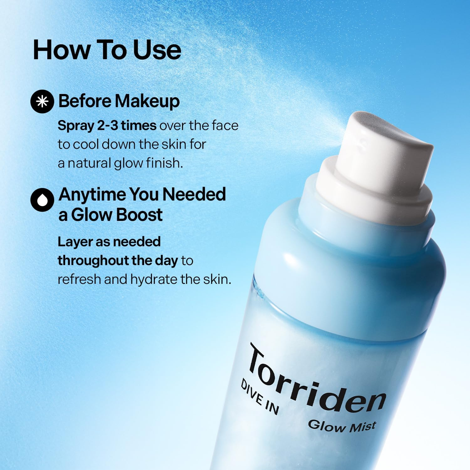 Torriden - Dive In Glow Mist with Low Molecular Hyaluronic Acid 120ml.