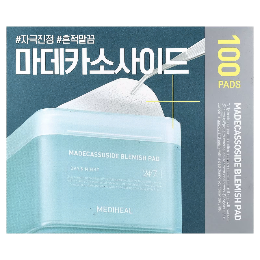 Mediheal - Bundle: 1x Mediheal Madecassoside Blemish Pad 170ml. (100 Pads) + 1x Mediheal Madecassoside Blemish Repair Serum 40ml.