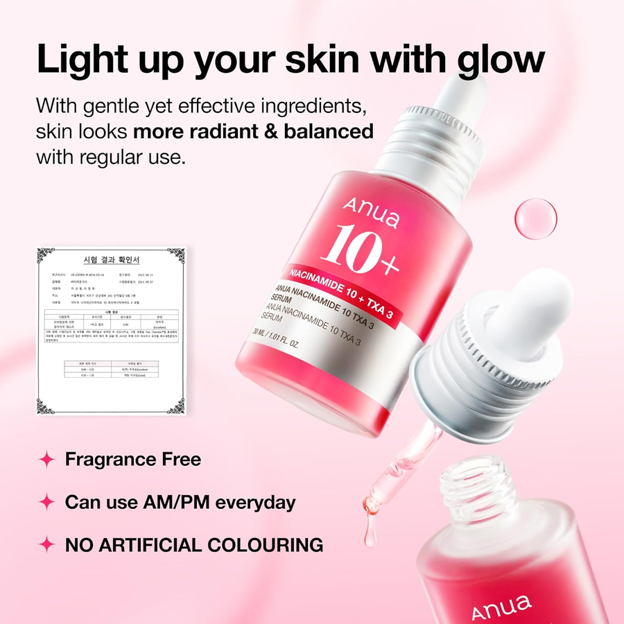 Anua - 10+ Niacinamide 10 + TXA 3 Serum 30ml.