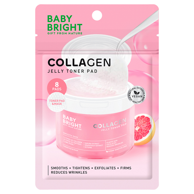 Baby Bright - Collagen Jelly Toner Pad 8Pads 33ml. (Pack of 3)