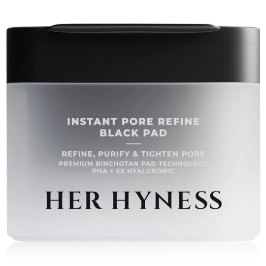 Her Hyness - Instant Pore Refine Black Pads with PHA and 5X Hyaluronic (80 Sheets)