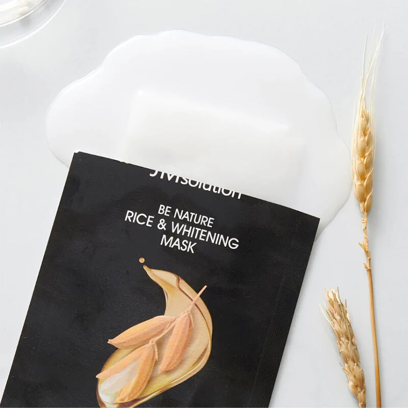 JM Solution - Be Nature Rice & Whitening Mask 24ml. (Pack of 3)