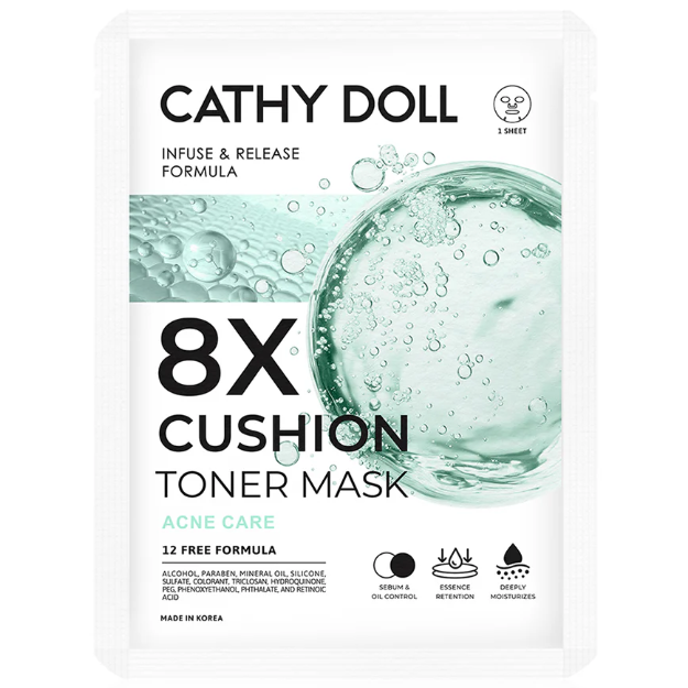 Cathy Doll - 8X Cushion Toner Mask Acne Care 25g. (Pack of 6)