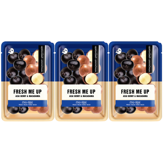MYU-NIQUE - Fresh From Farm Acai Berry & Macadamia Mask 25g. (Pack of 3)
