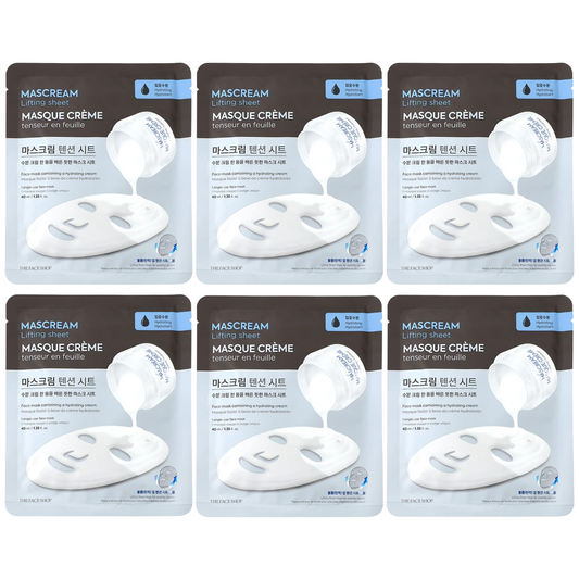The Face Shop - Intense Hydrating Mascream Tension Sheet 40ml. (Pack of 6)