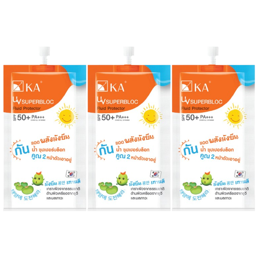 KA - UV Superbloc Fluid Protector SPF50+ PA+++ 10ml. (Pack of 3)