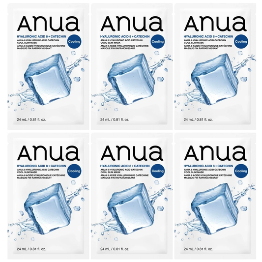 Anua - Hyaluronic Acid 8 Catechin Cool Slim Mask 23ml. (Pack of 6)