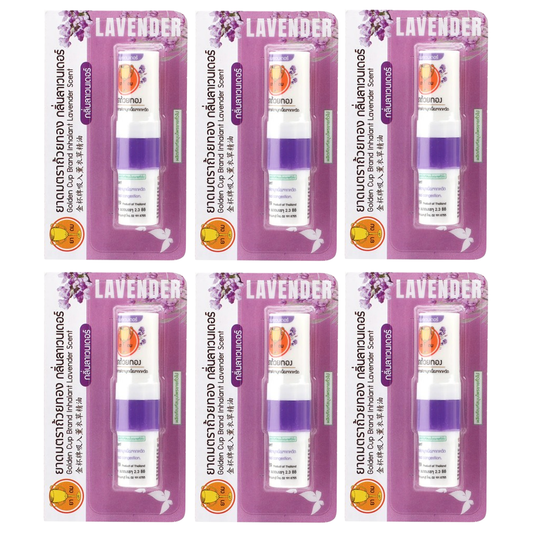 Golden Cup - Inhaler Lavender Scent 2.3ml. (Pack of 6)