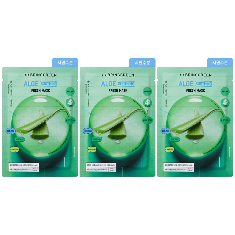 Bringgreen - Aloe Soothing Fresh Mask 20g. (Pack of 3)