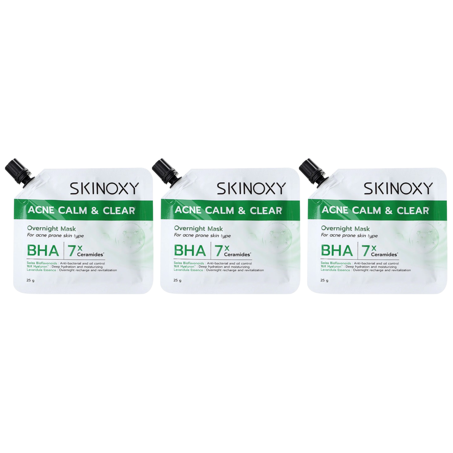 Skinoxy - Acne Calm & Clear Overnight Mask 25g. (Pack of 3)