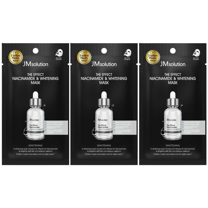 JM Solution - The Effect Niacinamide & Whitening Mask 24ml. (Pack of 3)