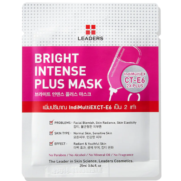 Leaders - Bright Intense Plus Face Mask with IndiMultiEXCT-E6 25ml. (Pack of 3)