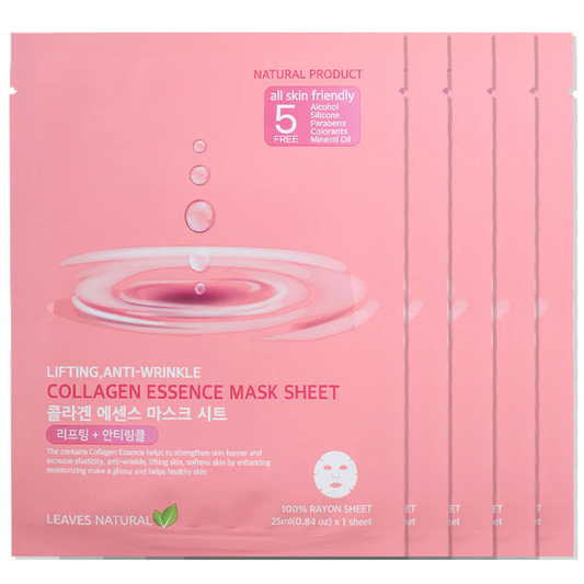 Leaves Natural - Collagen Essence Mask Sheet 25ml. (Pack of 5)