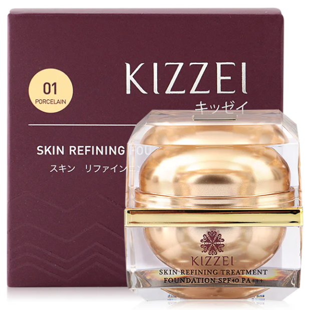 Kizzei - Skin Refining Treament Foundation SPF40/PA+++, #01 Porcelain 15g.