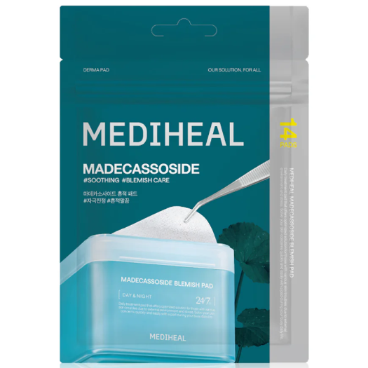 Mediheal - Madecassoside Blemish Day & Night Pad, Blemish Care and Soothing (14 Pads)