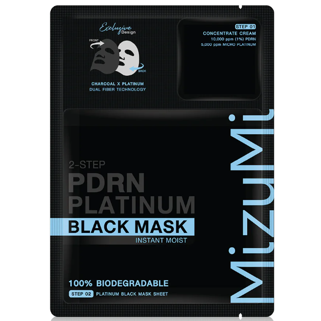 MizuMi - PDRN Platinum Black Mask Instant Moist (Pack of 3)
