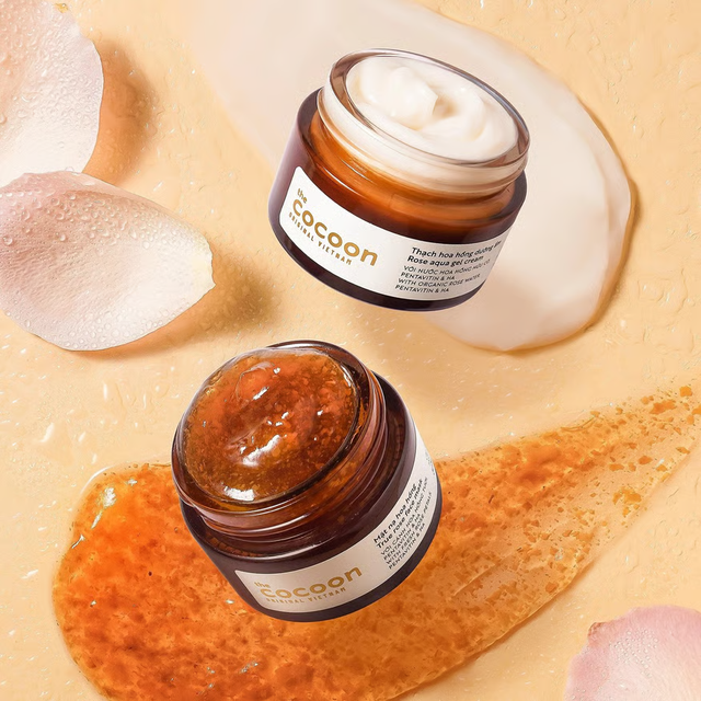 Cocoon Vietnam - Rose Aqua Gel Cream (Thạch Hoa Hồng Dưỡng Ẩm) with Organic Rose Water & HA 30ml.