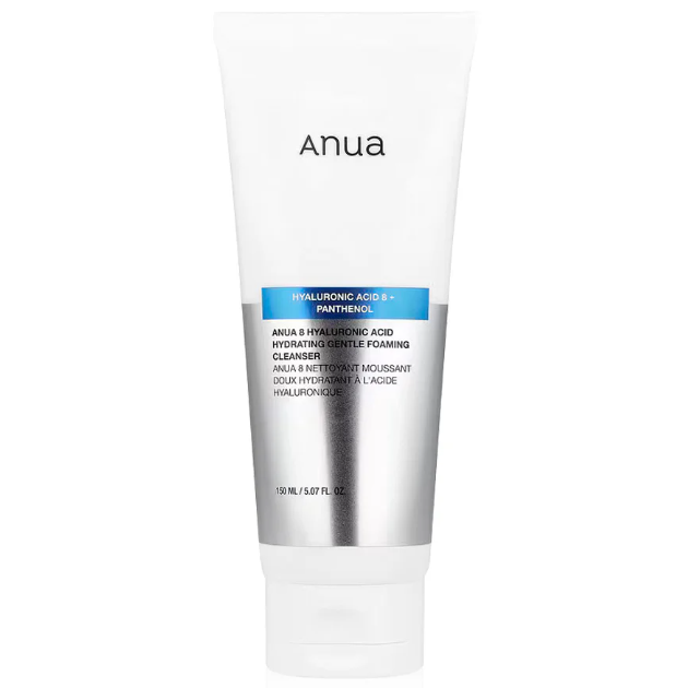 Anua - Hyaluronic Acid 8 + Panthenol Hydrating Gentle Foaming Cleanser 150ml.