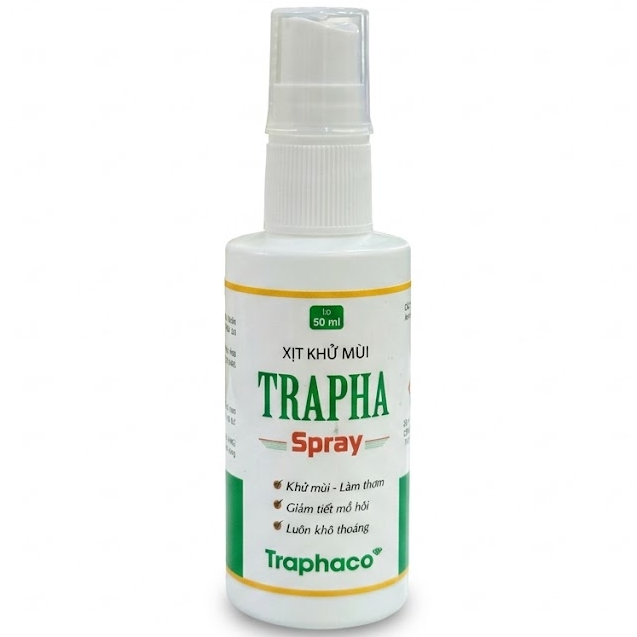 Traphaco - Trapha Spray - Antiperspirant and Deodorant Spray for Feet Xịt Khử Mùi Giảm Mồ Hôi & Khử Mùi Chân 50ml.