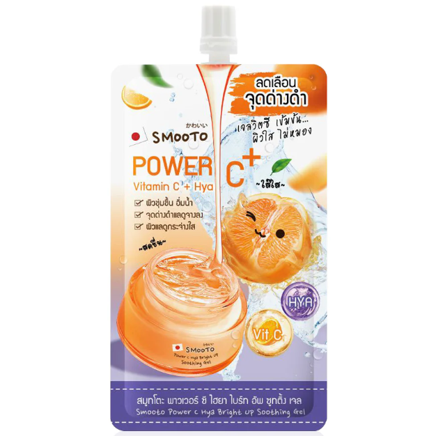 Smooto - Orange Power C+ Hya Bright Up Soothing Gel 30g. (Pack of 6)