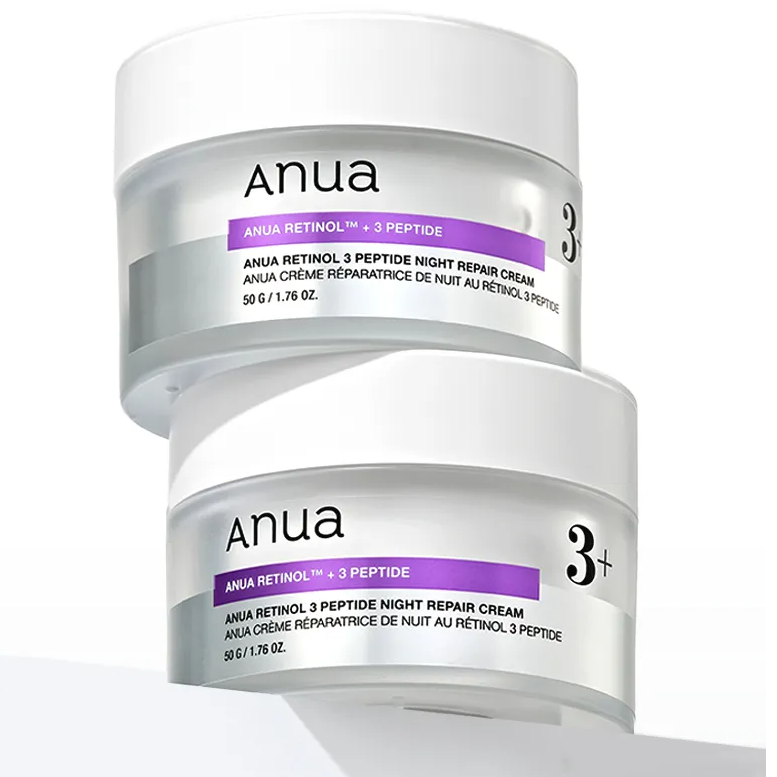 Anua - Retinol 3 Peptide Night Repair Cream 50g.