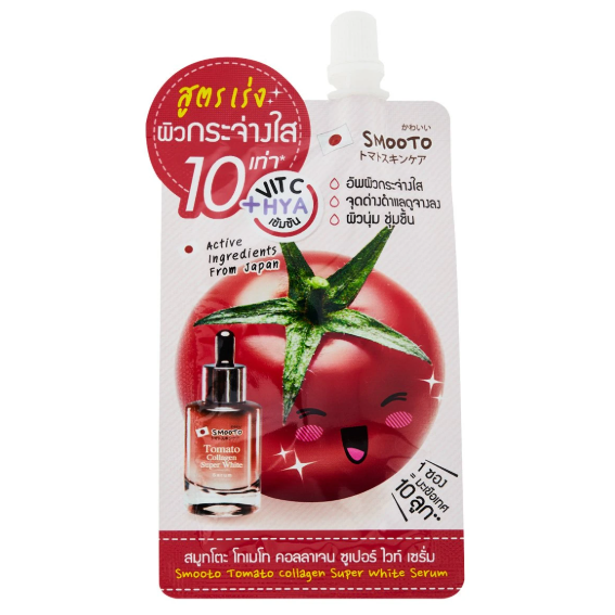 Smooto - Tomato Collagen Super White Serum 8g. (Pack of 6)
