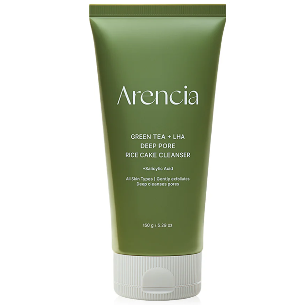 Arencia - Green Tea + LHA Deep Pore Rice Cake Cleanser 150g.
