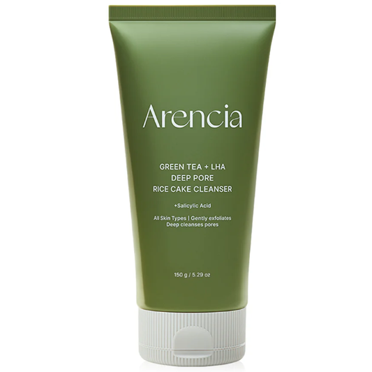 Arencia - Green Tea + LHA Deep Pore Rice Cake Cleanser 150g.