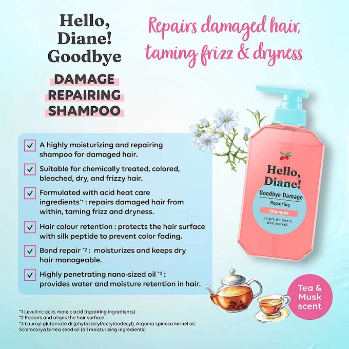 Moist Diane - Goodbye Damage Repairing Shampoo 400ml.