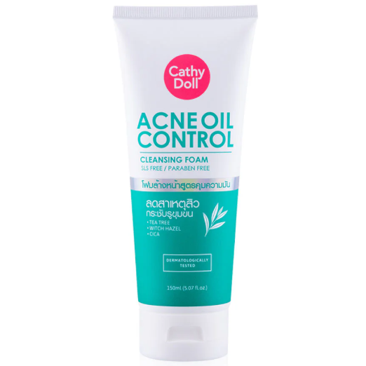 Cathy Doll - Acne Oil Control Cleansing Foam (SLS Free, Paraben Free) 150ml.