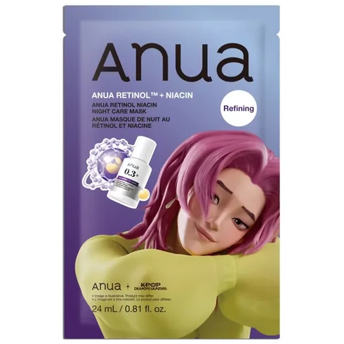 Anua - Kpop Demon Hunters Retinol Niacin Night Care Mask 24ml. (Pack of 3)
