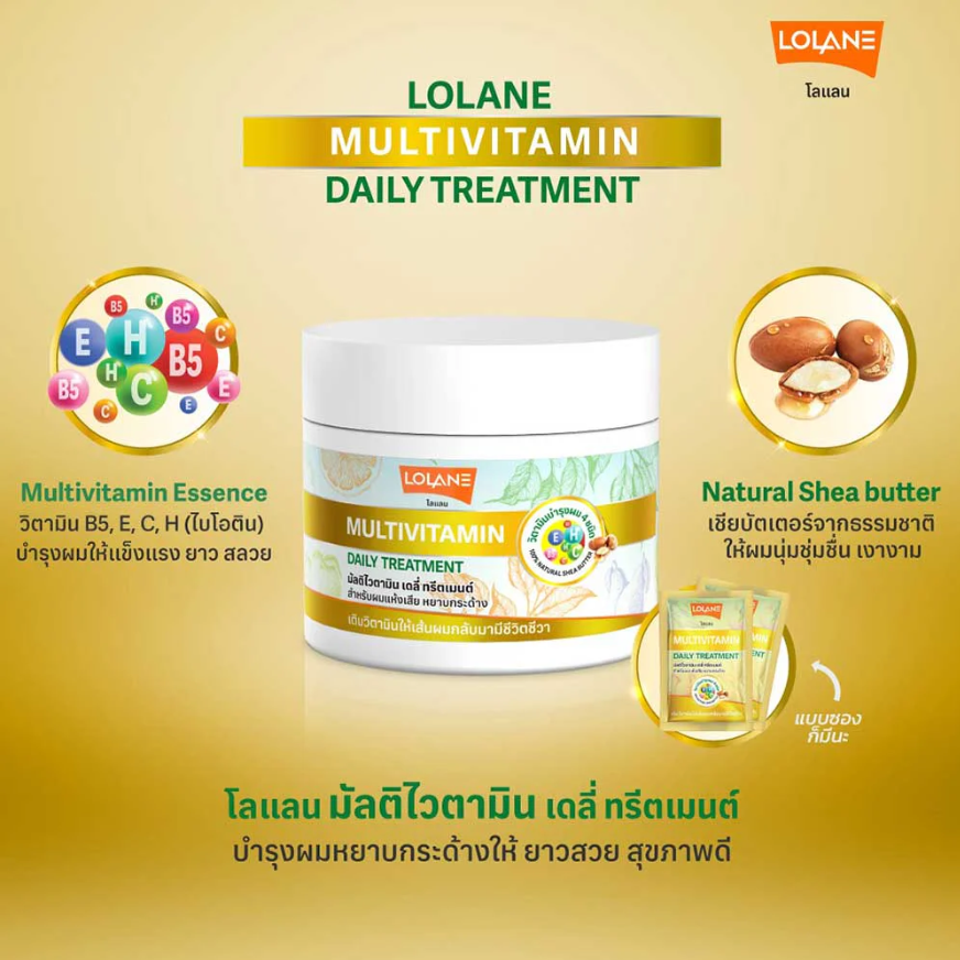 Lolane - Multivitamin Daily Hair Treatment 30ml. (Pack of 6)