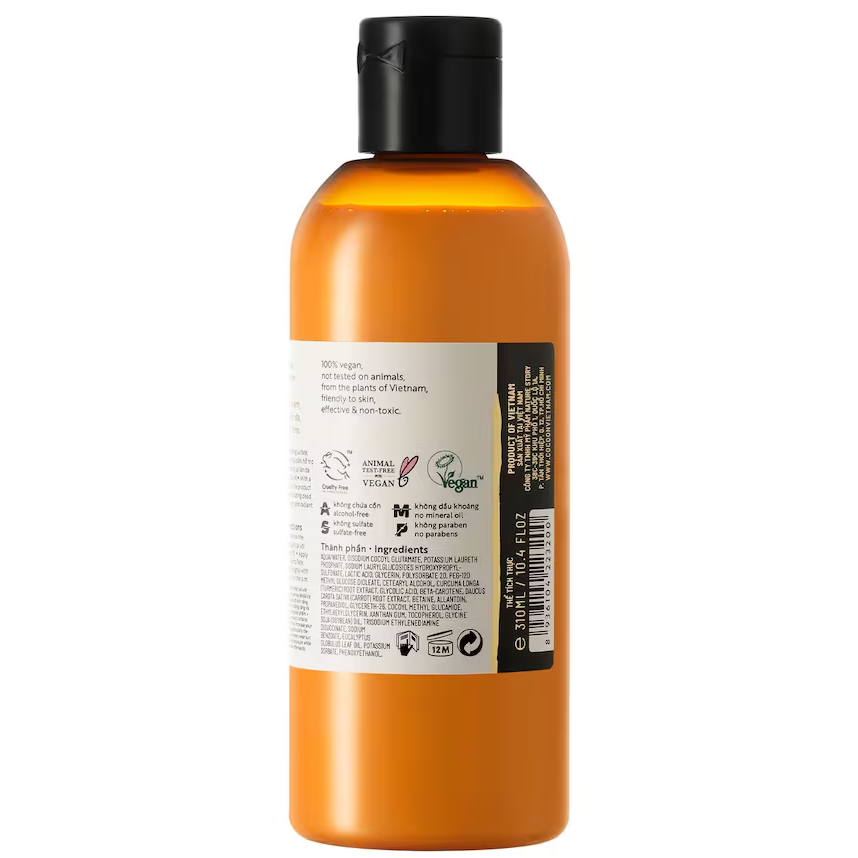 Cocoon Vietnam - Hung Yen Turmeric Cleanser (Sữa Rửa Mặt Nghệ Hưng Yên) with Turmeric Extract & Carrot 310ml.