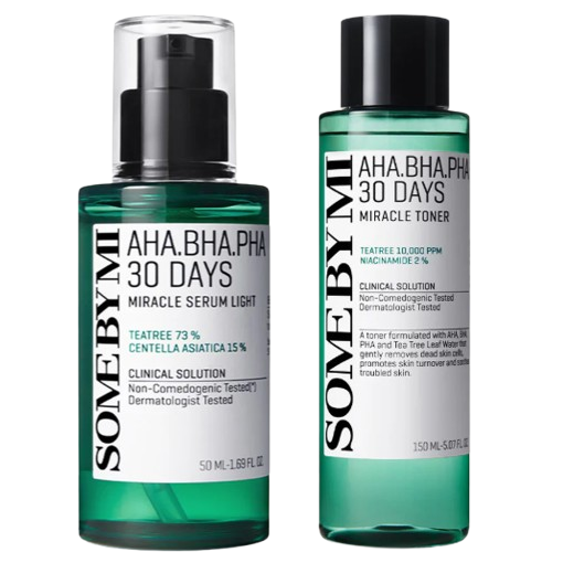 SOME BY MI - Bundle of 1x AHA-BHA-PHA 30 Days Miracle Toner 150ml. + 1x Serum 50ml.