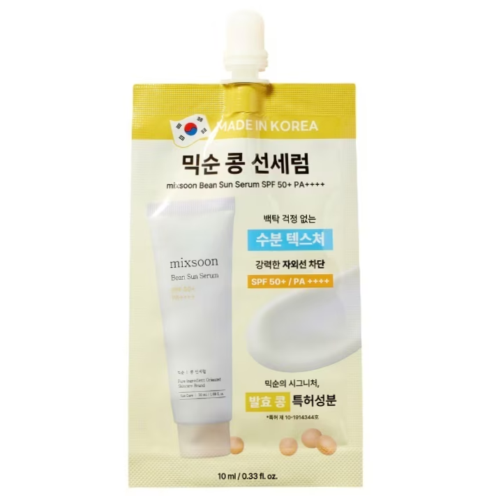 Mixsoon - Bean Sun Serum SPF 50+ PA ++++ 10ml. (Pack of 3)