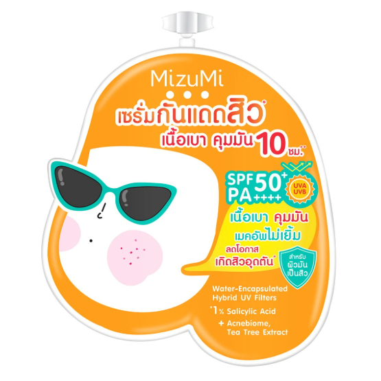 MizuMi - UV acne Matte Serum SPF50+ PA++++ 6g. (Pack of 6) - Made in Japan